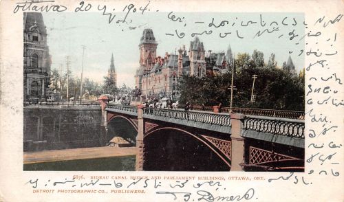 CDN Ottawa Rideau Canal Bridge and Parlament gl1904 188.362