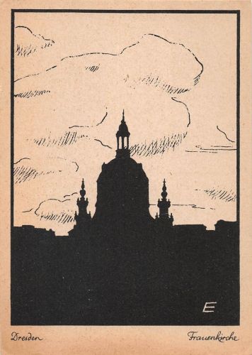 Dresden Frauenkirche Scherenschnitt ngl 189.384