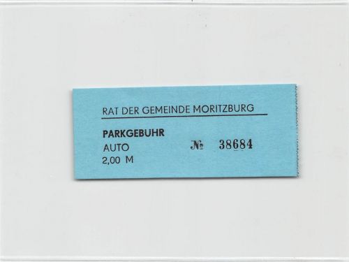 Moritzburg Schloß Parkschein ngl 189.799