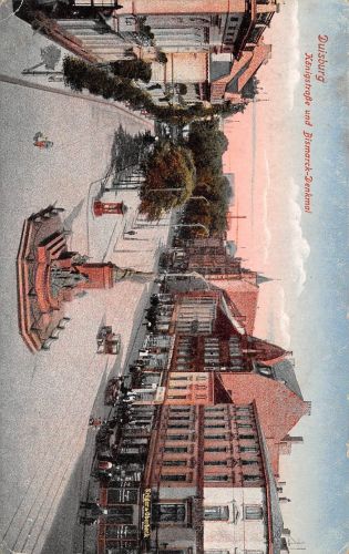 Duisburg Königstraße Bismarckdenkmal feldpgl1918 190.084