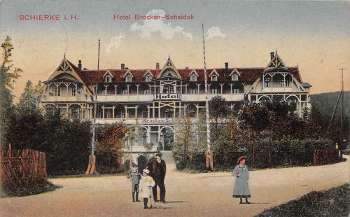 Schierke (Harz) Hotel Brocken-Scheidek feldpgl1916 190.110