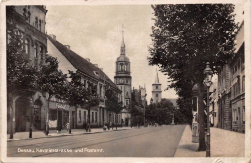 Dessau Kavalierstraße und Postamt gl 190.116