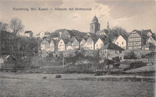 Naumburg (Bez. Kassel) Südseite mit Stadtmauer ngl 190.417
