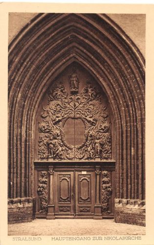 Stralsund Haupteingang zur Nikolaikirche ngl 190.501