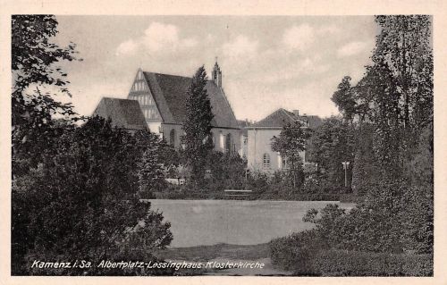 Kamenz i.Sa. Albertplatz-Lessinghaus-Klosterkirche ngl 190.854