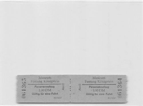 Königstein (Sachsen) Eintrittskarte Museum ngl 190.946