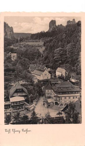 Rathen (Sächsische Schweiz) Teilansicht gl1933 191.067