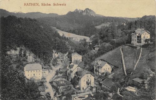 Rathen (Sächsische Schweiz) Panorama gl1915 191.070
