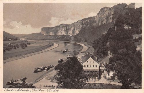 Rathen (Sächsische Schweiz) mit Basteiwände gl1935 191.082