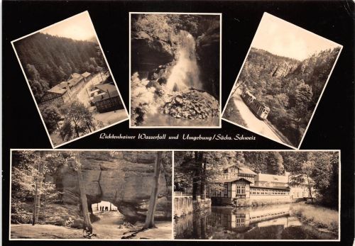Lichtenhainer Wasserfall Mehrbildkarte gl 191.229