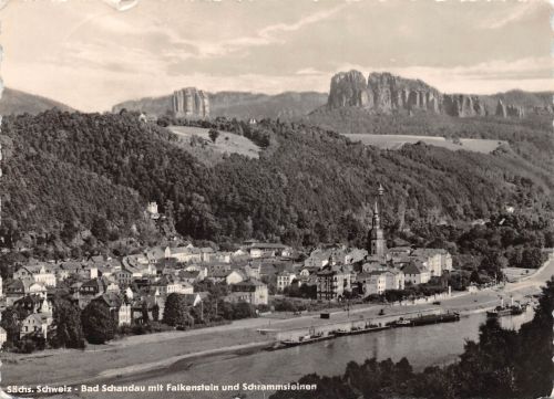 Bad Schandau mit Falkenstein gl1957 191.236