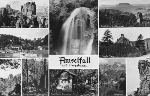 Sächs. Schweiz Amselfall Mehrbildkarte gl1965 191.363
