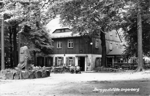 Rugiswalde Berggaststätte Ungerberg mit Posthilfstempel gl1964 191.478