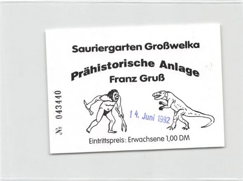 Großwelka Sauriergarten Eintrittskarte ngl 192.241