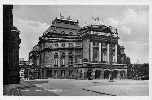 Chemnitz Opernhaus mit Museum gl1936 192.637