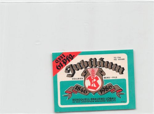 Löbau i.Sa. Bergquell-Brauerei Flaschenetikett keine AK ngl 192.659