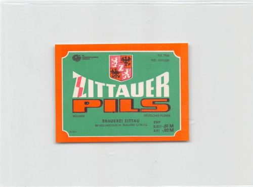 Zittau Brauerei Zittau Flaschenetikett keine AK! ngl 192.745