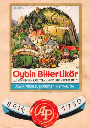 Oybin Flaschenetikett Bitter Likör keine AK ngl 192.898