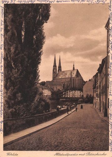 Görlitz Altstadtpartie mit Peterskirche gl1931 193.014