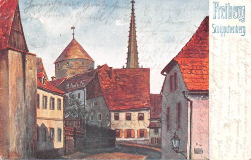 Freiberg (Sachsen) Schippchenberg mit Zudruck rückseitig gl1904 193.2025