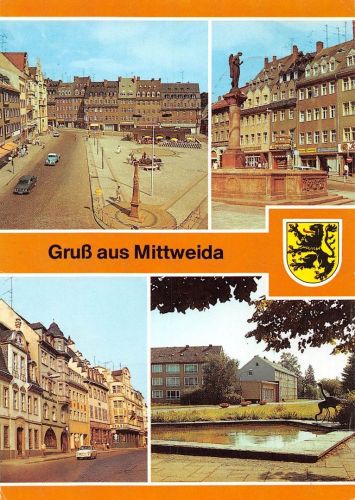 Mittweida in Sachsen Mehrbildkarte gl1989 193.353