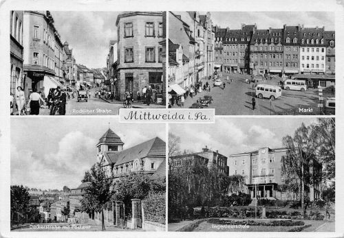 Mittweida in Sachsen Mehrbildkarte ngl 193.357