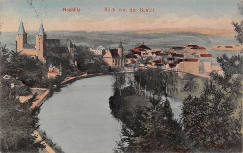 Rochlitz Blick von der Bastei gl1913 193.460