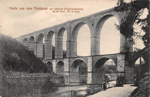 Rochsburg a. d. Mulde Göhrner Eisenbahnbrücke feldpgl1918 193.475