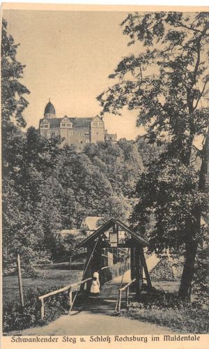 Rochsburg a. d. Mulde Schloß mit Hängebrücke ngl 193.485