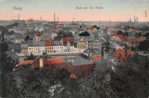 Penig i.Sa. Blick von der Kirche gl1911 193.486