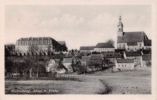 Wechselburg Schloß mit Kirche ngl 193.489