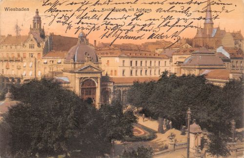 Wiesbaden Kochbrunnen mit Anlagen gl1906 193.581