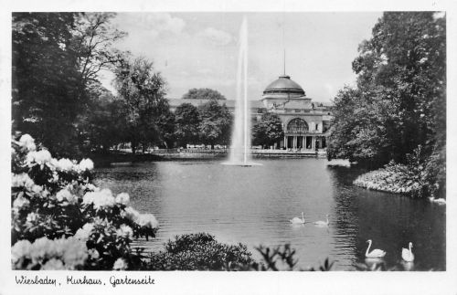 Wiesbaden Kurhaus Gartenansicht gl1954 193.632