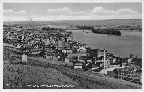 Rüdesheim a. Rhein Total mit Hindenburgbrücke gl1943 193.757