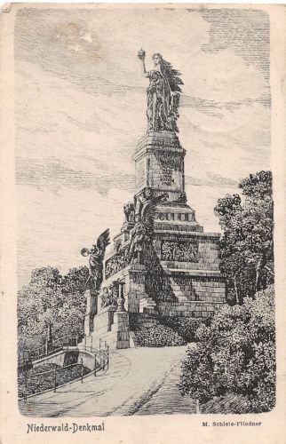 Rüdesheim a. Rhein Nationaldenkmal Künstlerkarte gl1921 193.854