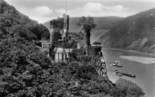 Schloß Rheinstein a.Rhein Panorama gl1960 193.928
