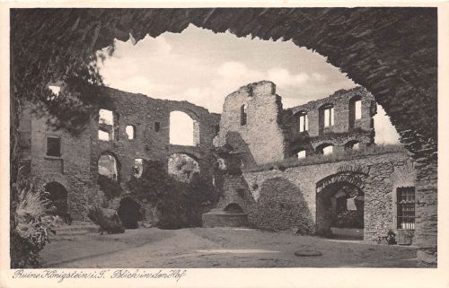 Königstein im Taunus Ruine Blick in den Hof gl1930 194.099