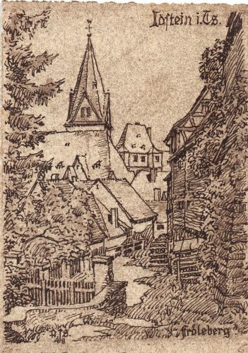 Idstein im Taunus Künstlerkarte sign. gl1953 194.227