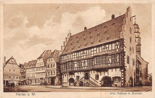 Hanau Rathaus mit Brunnen ngl 194.842