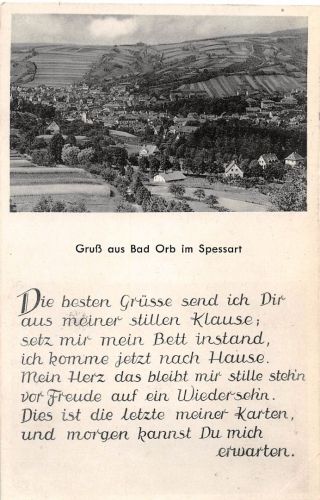 Bad Orb Panorama mit Spruch gl1952 195.000