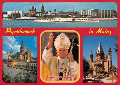 Mainz Pabstbesuch Mehrbildkarte ngl 195.178