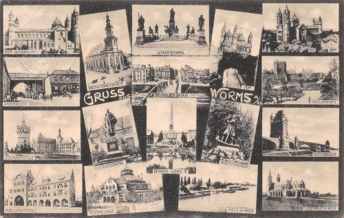 Worms a.Rh. Mehrbildkarte gl1914 195.321