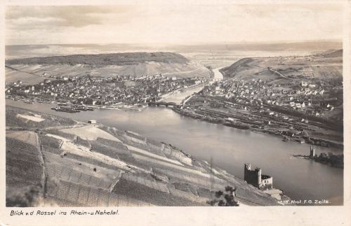 Bingen Blick von der Rössel gl1930 195.345