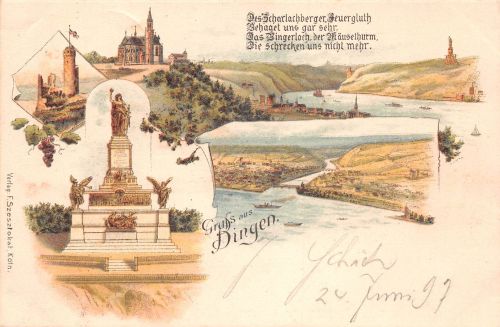 Bingen am Rhein Litho Mehrbildkarte gl1897 195.392