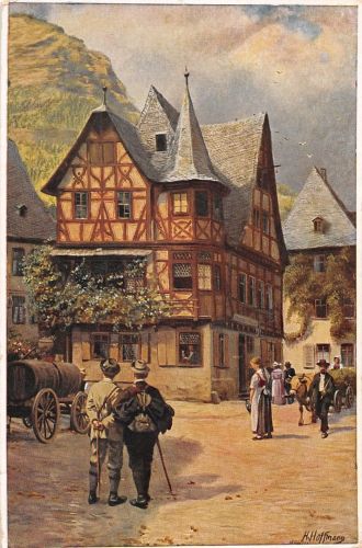 Bacharach am Rhein Altes Haus Künstlerkarte sign. gl1936 195.439