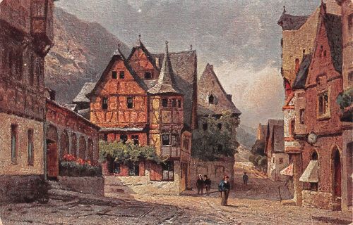 Bacharach am Rhein Altes Haus Künstlerkarte gl1926 195.440