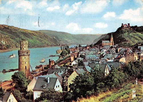 Oberwesel am Rhein Panorama gl1963 195.486