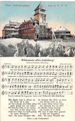 Oberwiesenthal Fichtelberg Neues Fichtelberghaus mit Liedtext ngl 195.759