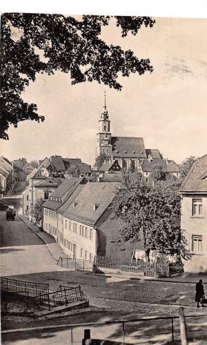 Oederan Ernst-Thälmann-Straße mit Kirche bahnpgl1958 196.105