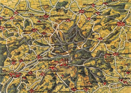 Hohenrodskopf Landkartenkarte gl1966 196.353